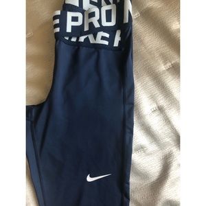 Nike Women's Pro 7/8 Tights NAVY BLUE